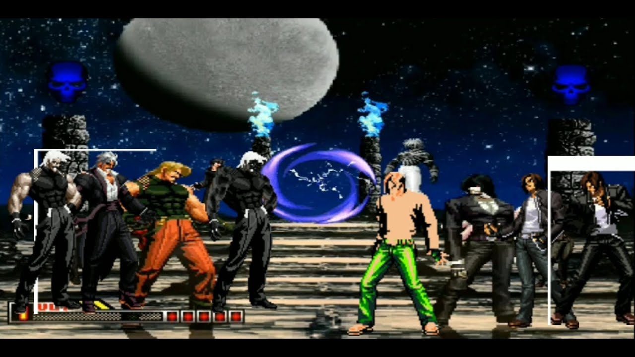 [KOF MUGEN] ULTRA RUGAL TEAM VS NEW KYO TEAM - YouTube