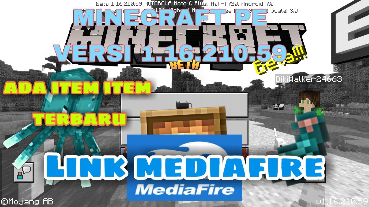 Minecraft pe update versi 1.16.210.59| item item baru [LINK MEDIAFIRE ...