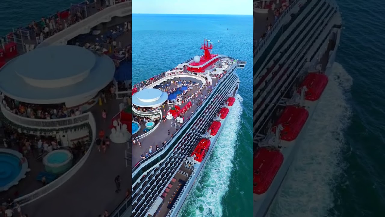 Scarlet Lady! 😍 She's somewhere on the Atlantic now #cruises #thecruisespotter #scarletlady #miami