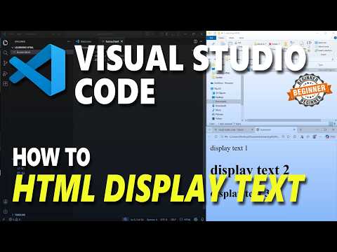Visual Studio Code HTML How To Display Text