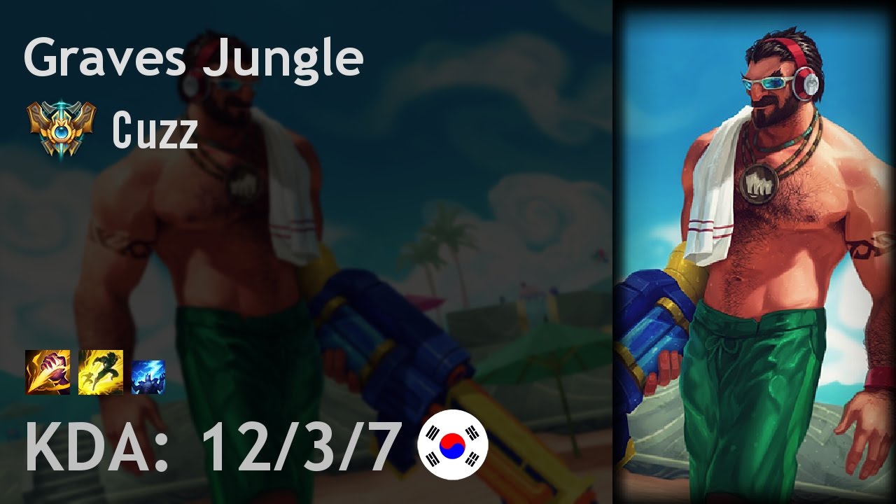 Graves Jungle vs Gragas - Cuzz - KR Challenger Patch 7.2