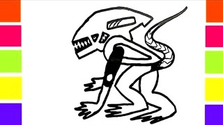 How To Draw an Alien | Xenomorph Sketch Tutorial Step by Step