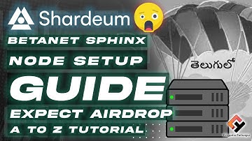 Shardeum Sphinx Betanet Node 🤖Setup Guide,  Expect #Airdrop - Telugu