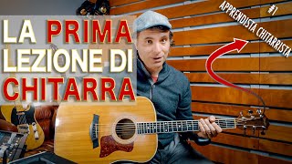 Video thumbnail of "LEZIONI DI CHITARRA PRINCIPIANTI | Come imparare a suonare la Chitarra - Primi accordi Lez 1"