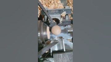 This Machine Carves A PERFECT Wooden Spehere 🤩 #shorts #interesting