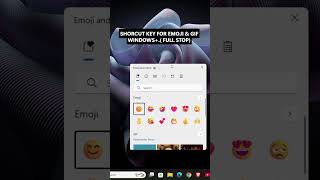 Shortcut Key For Emoji Gif In Windows