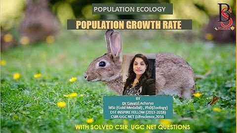Population Growth Rate / Population ecology/Ecology/ Life Science/ CSIR NET/ By Dr Gayatri Acharya