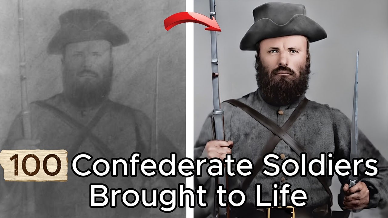 100 Rare Confederate Soldiers in Color | Faces Restored After 160 Years