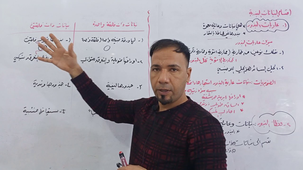 علوم ثاني متوسط /عاريات البذور ومغطاة البذور /حل اسئله الفصل/محاضرة رقم (15)