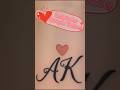 Initials United by a Heart. Each design features two letters joined by a heart. #TattooLand