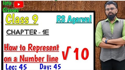 Represent root 10 on number line.