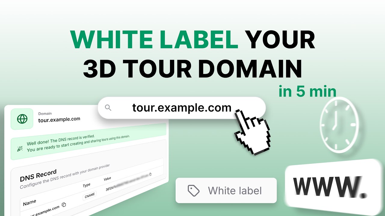 WHITE LABEL your Matterport 3D tour domain with Virtoura.app