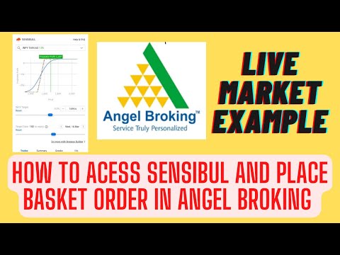 How To Place Basket Order In Angel One | Sensibull in angel one | #basket #angelbrokingbasketorder