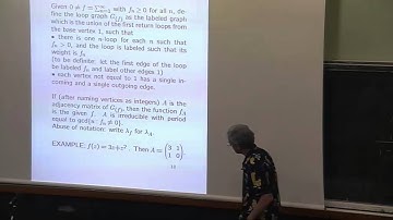 Mike Boyle - Nonnegative matrices : Perron Frobenius theory and related algebra (Part 2)
