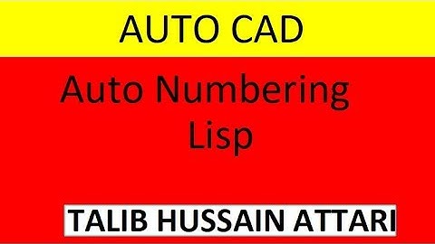 Auto Numbering With Lisp