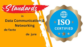 DCN 09 Standards in Data Communication & Network |de facto |de jure  #datacommunication #iso