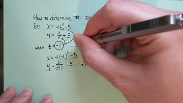 How to determine coordinates of parametric equations