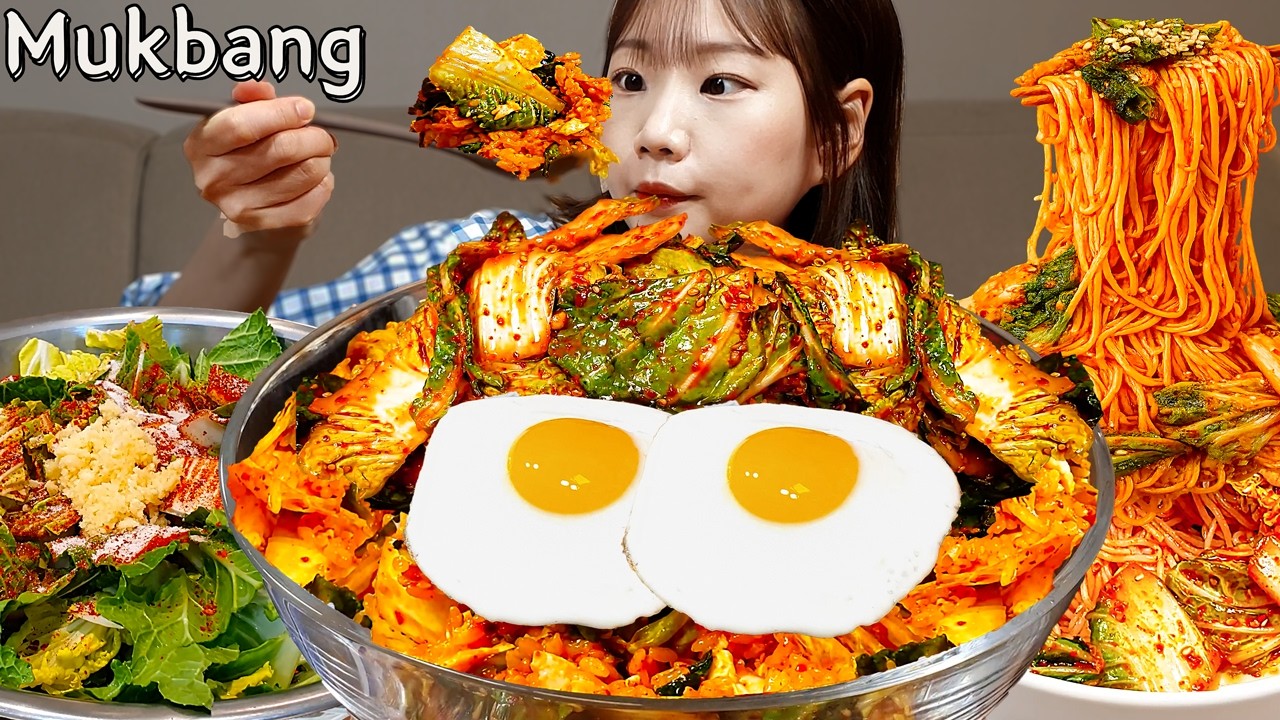 Sub)Cooking Mukbang- Бибимбап🍳 Тушеная говядина (Бульгоги)🍲 Острая лапша🍜 Бомдонг ASMR КОРЕЙСКАЯ ЕДА