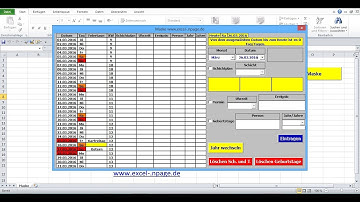 1_Terminkalender in Excel selber erstellen. Excel-Arbeitsmappe mit Makros erstellen.