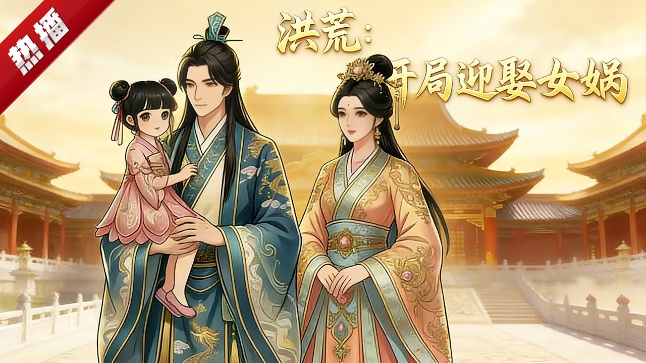 MULTI SUB《洪荒：开局迎娶女娲》穿越洪荒，与女娲结为道侣，并迎来了女儿柳灵儿。绑定“最强奶娃系统”后，他的人生信条只剩一条，宠女儿，无条件！ #AI #动漫 #无尽动漫社