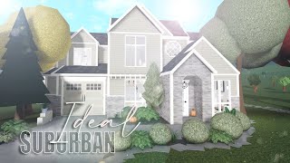 Idealistic Suburban Mansion | House Build | roblox | Bloxburg