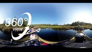 FAR NORTH ALGONQUIN CANOE TRIP - 360° VR VIDEO - DAY 1 & 2 - PADDLING / ERABLES LAKE CAMPSITE! (4K)