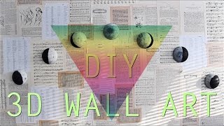 DIY 3D Wall Art Moon Phases Room Decor