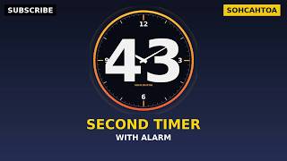 43-Second Timer | Meditation Countdown with Alarm
