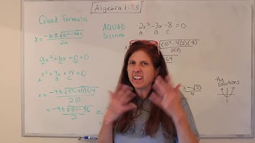 Algebra 1: The Quadratic Formula (9.5)