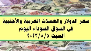 سعر الدولار والعملات العربية والأجنبية فى السوق السوداء اليوم السبت ٥ أغسطس ٢٠٢٣