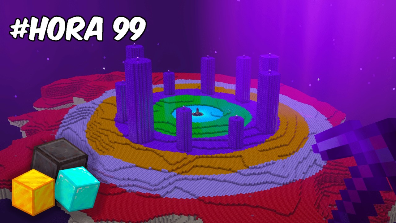 Cubrí TODO el END con BLOQUES DE MINERALES en MINECRAFT SUPERVIVENCIA