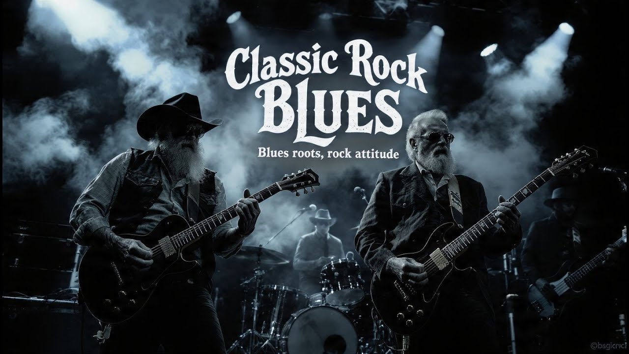 Midnight Blues Rock Guitar - Late Night Playlist for Oldies Rock Fans