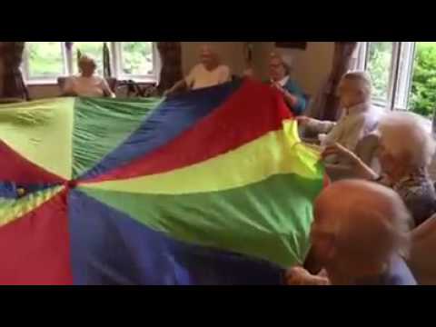Playing Parachute Games at Merlin Court