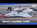 What caused the Korean T-50 jet trainer to make an emergency landing, rollover after touchdown