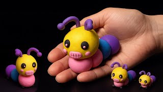 Raupe Aus Bunter Knete Modellieren Diy Anleitung Für Anfänger Clay Art & Polymer Clay