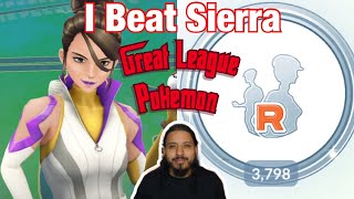I beat leader Sierra using great league Pokémon! Feb 2024!