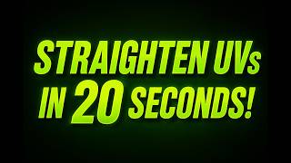 How to make Straighten UVs in 20 Seconds! | #maya