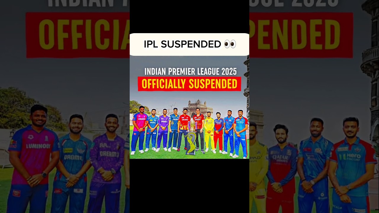 IPL SUSPENDED 🚨⁉️ INDIA VS PAKISTAN SITUATION ⚠️