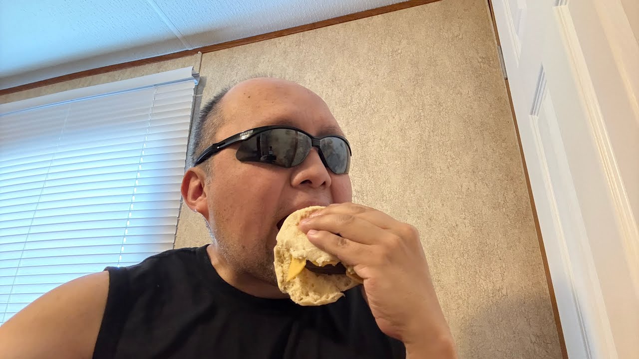 Cooking delicious homemade McDonald’s sausage egg McMuffin on a George Foreman grill! 