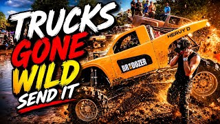TRUCKS GONE WILD SEND IT! Mud Bogging Chaos & Levee Jumps You Won’t Believe