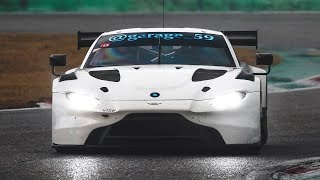 2019 Aston Martin Vantage GT3 - Accelerations, Fly Bys & AMG 4.0 Turbo V8 Sound