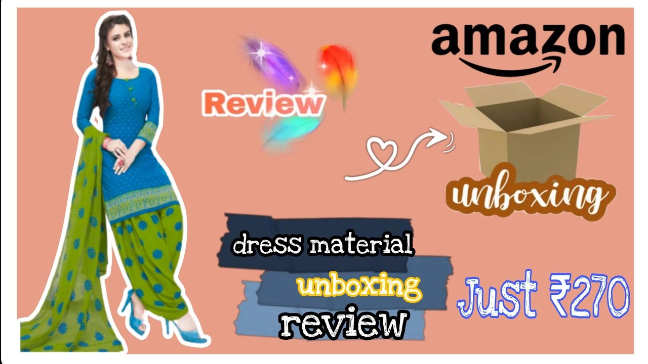 amazon dress material/ just ₹270 /unboxing / review / amazon 