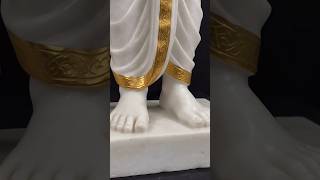 White Marble Shiva Murti With Gold Work 🙏