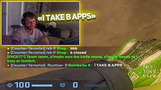 s1mple plays with B APPS players (very friendly)