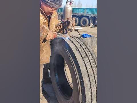 How to remove a piece of metal embedded deeply in a tire - YouTube