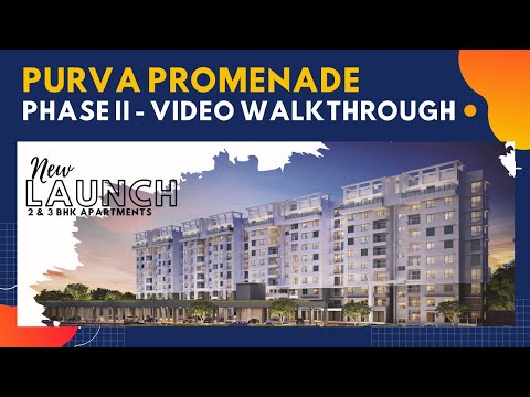 Purva Palm Beach Project Video ▶️  Purva Promenade 2 and 3 bhk ▶️ New Tower Launch | ? 9901055002