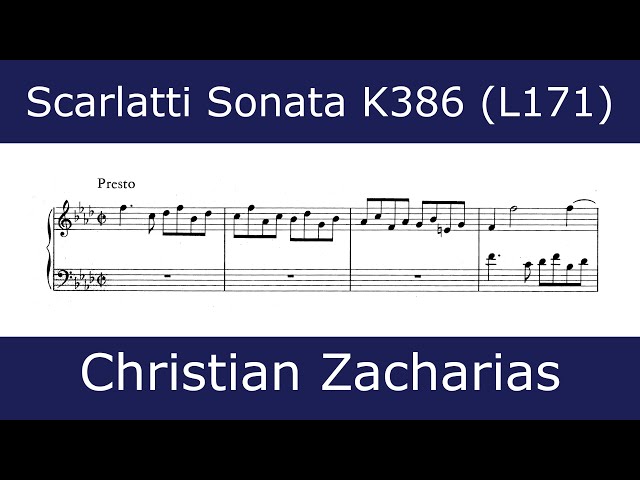 Scarlatti - Sonate pour clavier Kk 384 : Christian Zacharias, piano