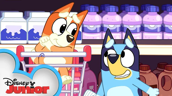 Bluey and Bingo Go Grocery Shopping  | Bluey | Disney Junior