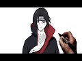 How To Draw Itachi (Arrives in Konoha) | Step By Step | Naruto