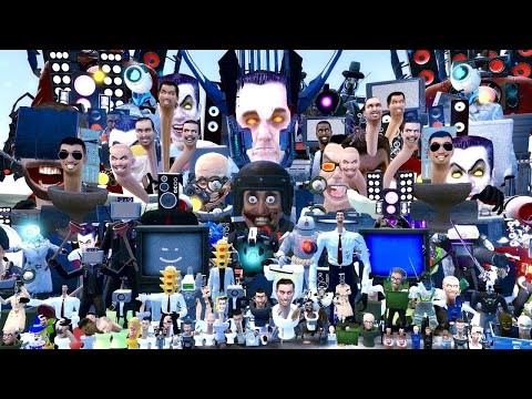 NEW HYPNO SKELETON & MANY SKIBIDI TOILET vs ALL BOSSES GARRYS MOD!! EDITION COMPLETE!!